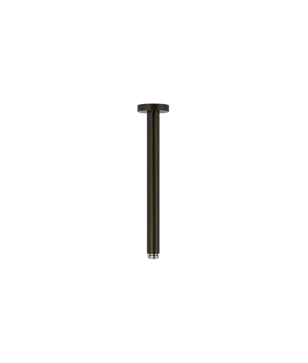 Brazo de techo para rociador de ducha con base circular acabado negro bronce Tres 0