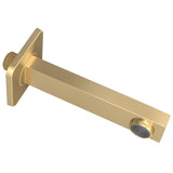 Caño cuadrado diseño moderno dorado cepillado 21 cm rosca 1/2 de Valaz
