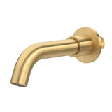 Caño redondo 15 cm en dorado cepillado con rosca 1/2 de Valaz