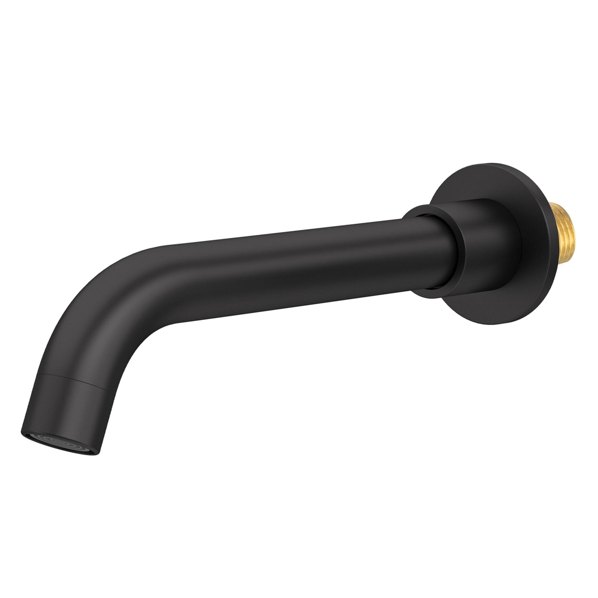 Caño redondo de 21 cm de longitud con acabado negro mate y rosca 1/2 de Valaz 0