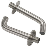 Bec rond encastré 15 cm acier brossé pour lavabo avec robinetterie encastrée de Valaz