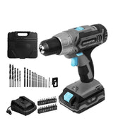 Taladro Atornillador 20V con Batería, Torque Potente y Accesorios Completos de Cecotec