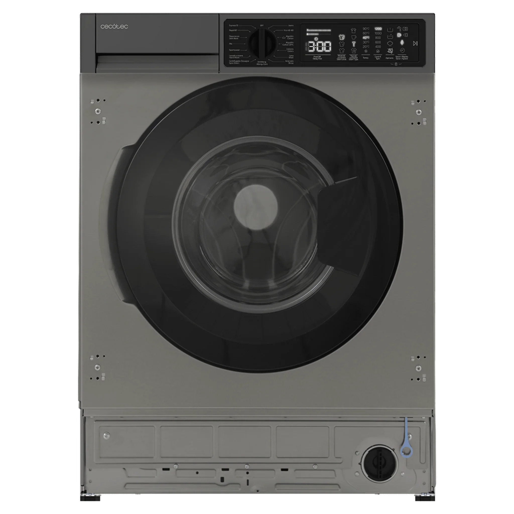 CECOTEC 00129 Máquina de Lavar Integrada Bolero DressCode 750 BI Inverter Inox 7kg 1200rpm 15 Programas Motor Inverter Plus SteamMax