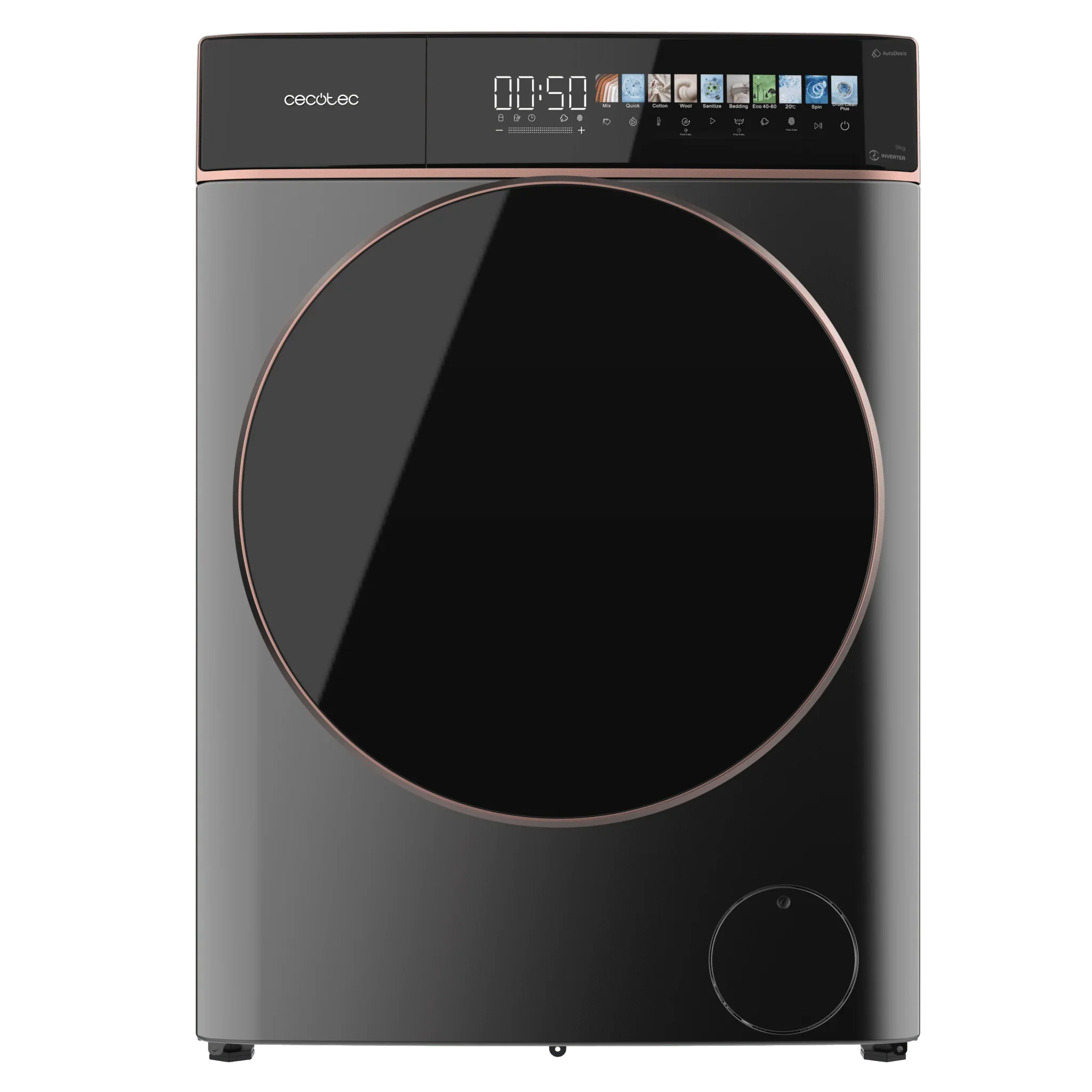 CECOTEC 00162 Lavadora Bolero DressCode 9900 Autodosis 9 kg FullColor Inverter 1400 rpm con 11 programas y tecnología avanzada