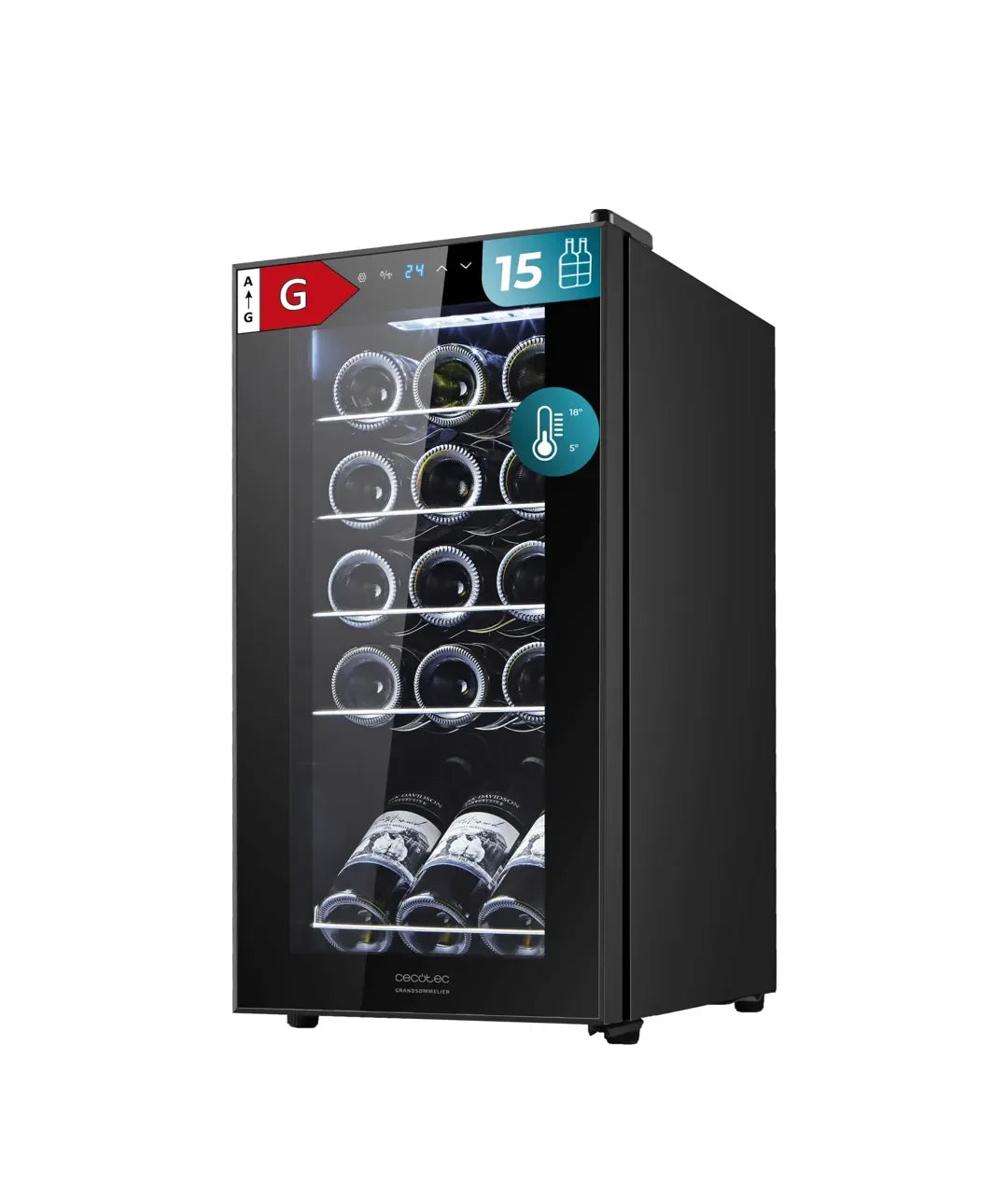 cecotec_00120_vinoteca_bolero_grandsommelier_1550:_elegancia_y_rendimiento_para_15_botellas_0