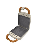 Sandwichera Retro Beige 3 en 1: Placas Intercambiables y Revestimiento Antiadherente de Cecotec