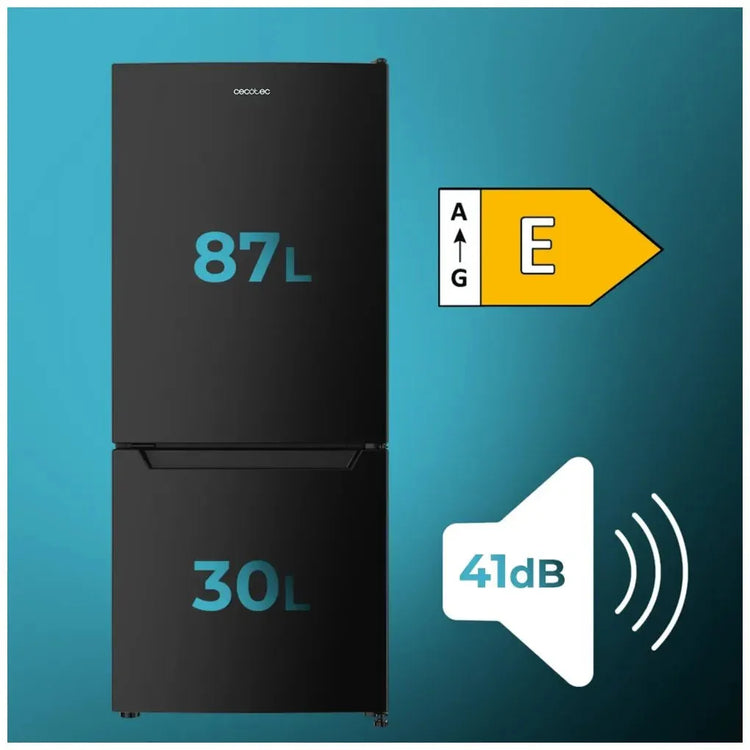 cecotec_02073_frigorífico_combi_negro_205l_con_fast_freezing_y_puerta_reversible_3