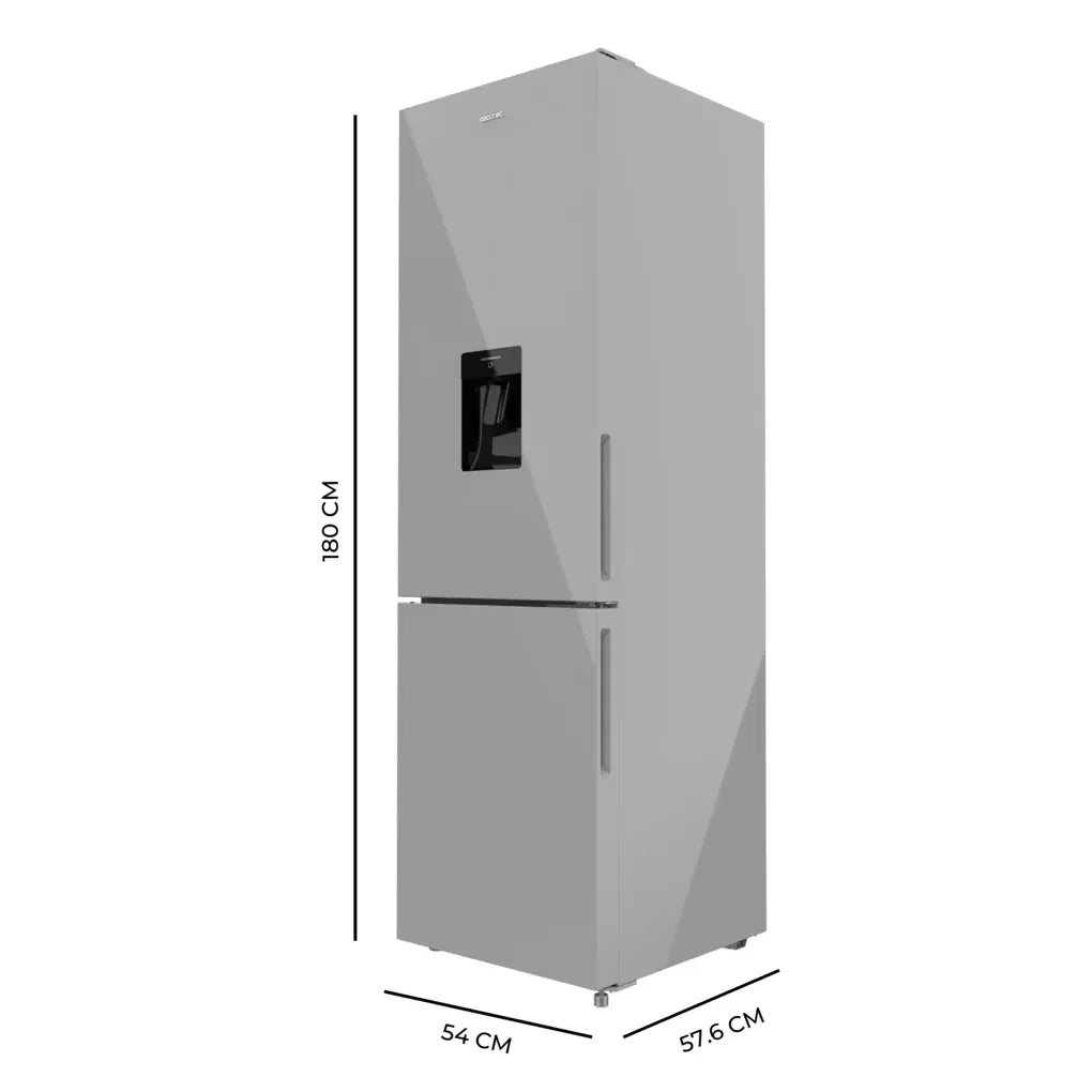 cecotec_02078_frigorífico_combi_250l_gris_con_inverter__no_frost_y_dispensador_de_agua_1