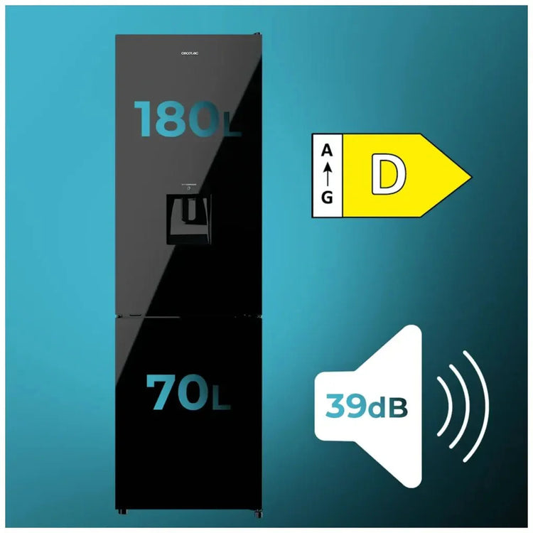 cecotec_02079_frigorífico_combi_negro_250l__inverter__no_frost__clase_d__dispensador_agua_3