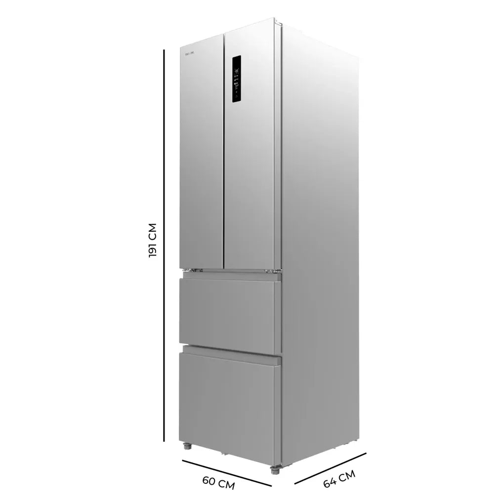 cecotec_02085_frigorífico_inox_400l_nofrost_con_diseño_4_puertas_y_compresor_inverter_eficiente_1