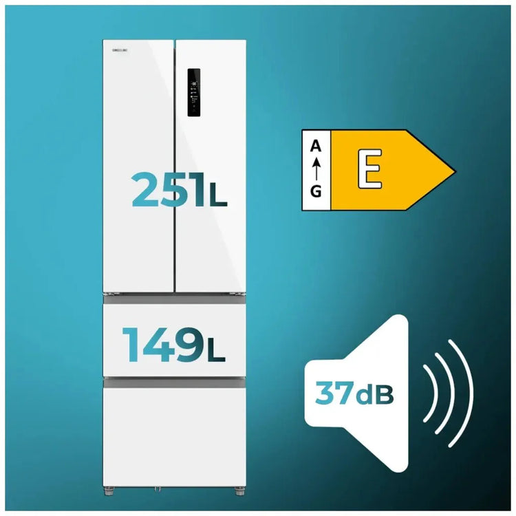 cecotec_02087_frigorífico_french_door_4_puertas__400l__nofrost__cristal_blanco__clase_e_3