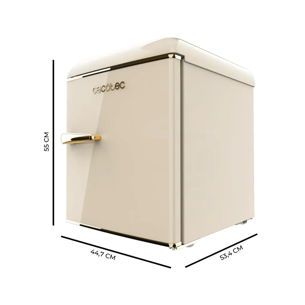 cecotec_02129_mini_frigorífico_retro_beige_45l_con_icebox_y_tirador_gold_rose__clase_e_2
