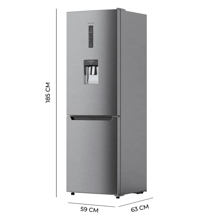 cecotec_02145_frigorífico_combi_inox_322l:_eficiencia__no_frost_y_dispensador_de_agua_1
