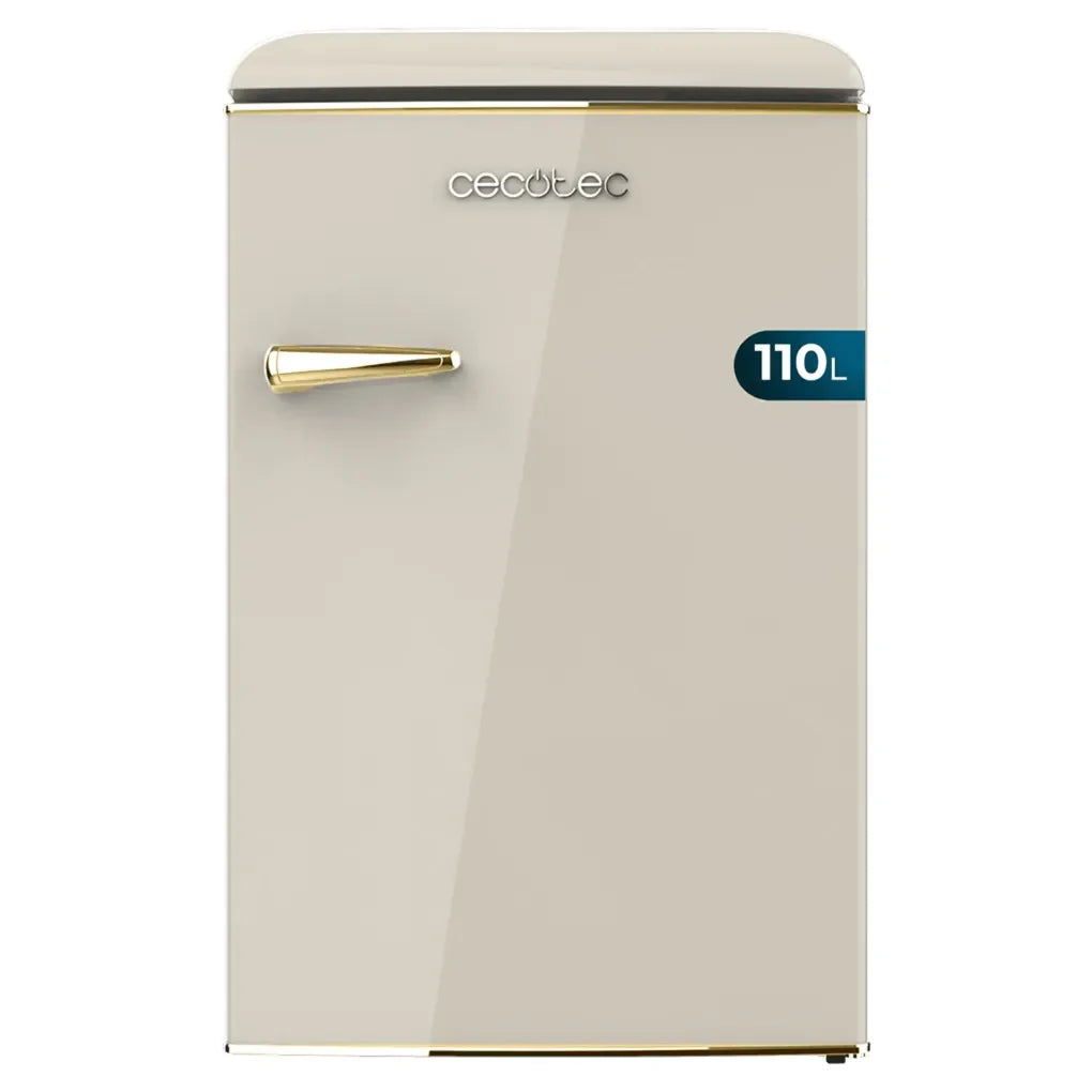 cecotec_02747_mini_frigorífico_retro_110l_beige_con_icebox_y_tirador_gold__clase_e_10