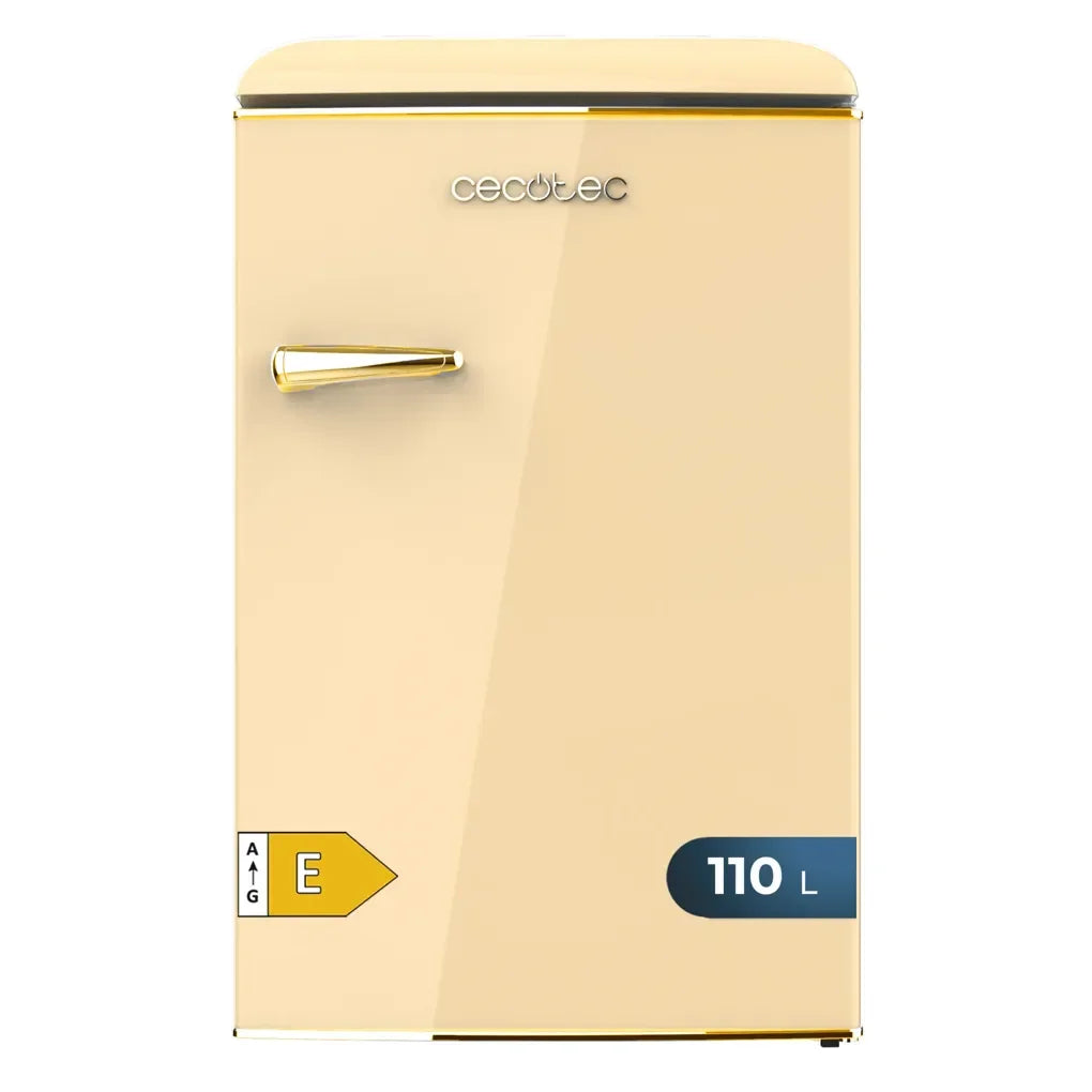 cecotec_02747_mini_frigorífico_retro_110l_beige_con_icebox_y_tirador_gold__clase_e_4