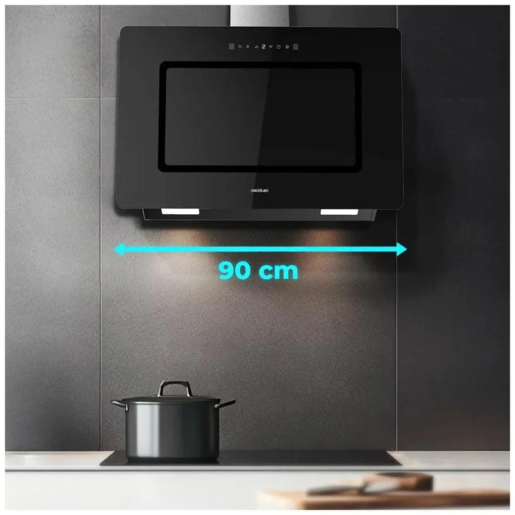 cecotec_02901_campana_extractora_90cm_vidrio_negro__succión_800m3_h__a++__control_táctil_4