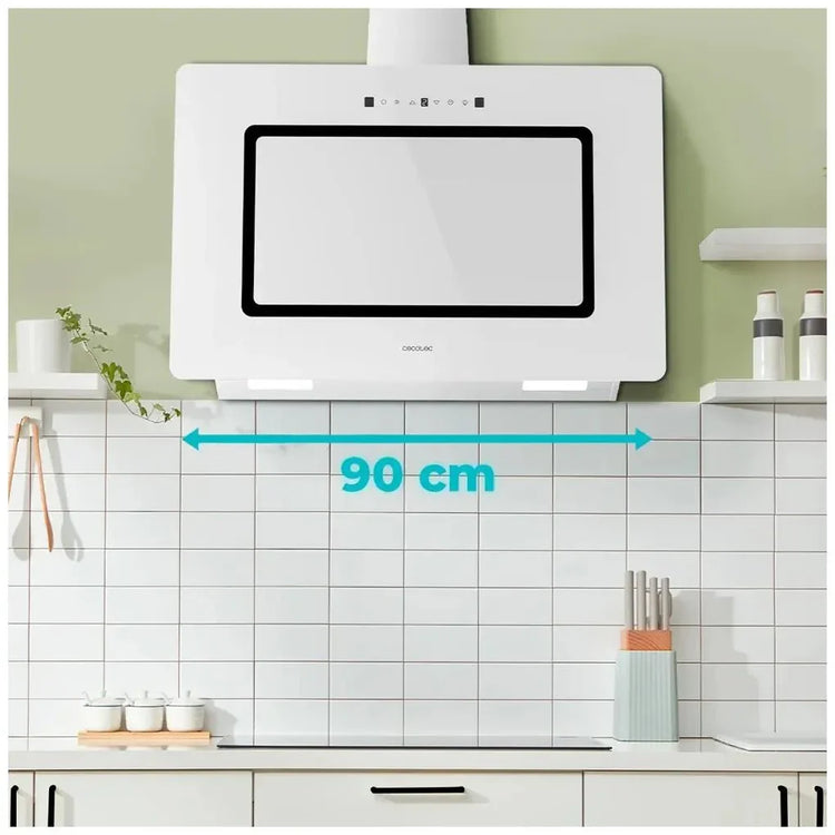 cecotec_02928_campana_extractora_90cm_vidrio_blanco_a++_con_control_táctil_y_succión_800m3_h_4
