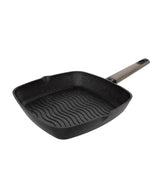 Grill de Aluminio Fundido 28 cm, Antiadhente, Apto Lavavajillas y Todas Cocinas de Cecotec