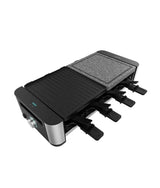Máquina de Raclette 1400W para 8 Personas con Placas Antiadherentes y de Piedra de Cecotec