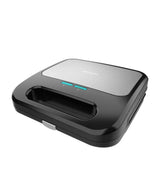 Sandwichera 3en1 Rock'nToast: Acero Inoxidable, 800W, Placas Intercambiables de Cecotec