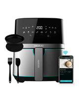 Freidora de Aire Inoxidable 5.5L: Cocina Saludable con Control App y Accesorios de Cecotec