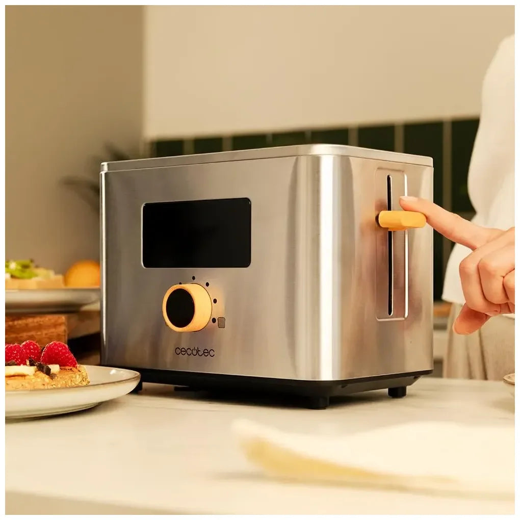 cecotec_04843_tostadora_touch&toast:_control_táctil__950w__acero_inoxidable_y_ranuras_anchas_7