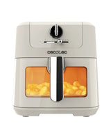 Freidora Dietética Retro 5L con Ventana y Tecnología PerfectCook para Cocción Saludable de Cecotec