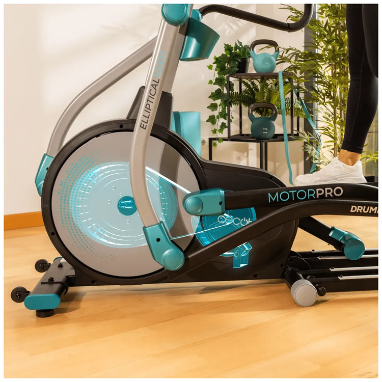 cecotec_07233_bicicleta_elíptica_plegable_drumfit_10000_pro:_resistencia_magnética_y_conectividad_app_5