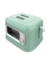 Tostadora RetroVision Green: Diseño Vintage con Ventana y Potencia Ajustable de Cecotec