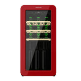 Vinoteca Retro Roja para 18 Botellas con Control LED y Tecnología NoFrost de Cecotec