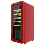 Vinoteca Retro Roja para 24 Botellas con Control de Temperatura y NoFrost de Cecotec