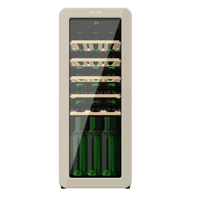 cecotec_a01_eu01_100506_vinoteca_retro_beige_para_24_botellas_con_control_led_y_tecnología_nofrost_0