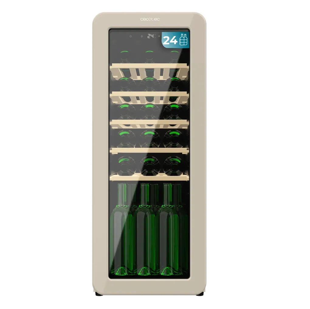 cecotec_a01_eu01_100506_vinoteca_retro_beige_para_24_botellas_con_control_led_y_tecnología_nofrost_1
