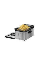 Freidora Eléctrica de 2400 W con Temporizador y capacidad de 3 L CleanFry Infinity 3000 Full Inox Cecotec