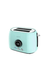 Tostador de 2 ranuras con diseño retro color turquesa y 6 niveles de tostado classictoast 8000 blue double de Cecotec