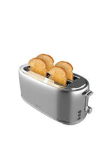 Tostadora retro con 2 ranuras anchas largas y con capacidad para 4 tostadas toast&taste 1600 retro double inox de Cecotec