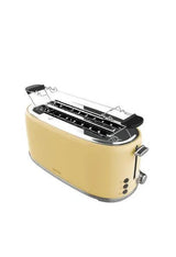 Tostadora retro con 2 ranuras y capacidad para 4 tostadas acabado beige toast&taste 1600 retro double beige de Cecotec