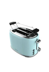 Tostadora eléctrica vertical con estilo retro de 980 w en color celeste toast&taste 1000 de Cecotec