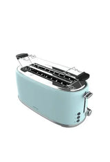 Tostadora retro con 2 ranuras y capacidad para 4 tostadas toast&taste 1600 retro double blue de Cecotec
