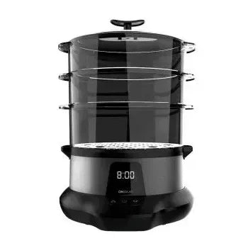 vaporera_eléctrica_de_diseño_en_acero_inoxidable_con_3_recipientes_y_tiempo_ajustable_vapovita_3000_pro_cecotec_2