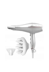 Secador de Pelo iónico blanco con difusor de 2200 W de potencia Bamba ioncare 5300 Maxi Aura Cecotec