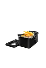 Freidora eléctrica de 3,2 l con indicador de sonido y pantalla digital cleanfry luxury 3000 black de Cecotec