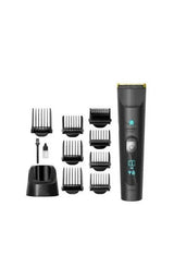 Cortapelos inalámbrico con base de carga y 8 peines Bamba PrecisionCare Wet Dry Cecotec
