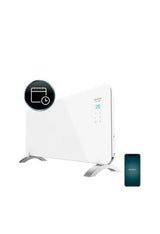 Radiador convector de cristal con pies y wifi de color blanco ready warm 6750 crystal connection de Cecotec