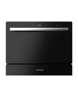 Mini Lavavajillas Bolero Aguazero 2400 Black Glass compacto 6 servicios con panel táctil y funciones avanzadas de Cecotec
