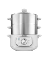 Vaporera eléctrica 1300W 10L con 3 recipientes de acero inoxidable para cocinar al vapor Vapovita SteelPot de Cecotec