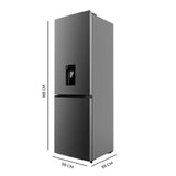 Frigorífico Combi Bolero CoolMarket 296L Inox Oscuro Con Dispensador de Agua y Función DeFrost de Cecotec