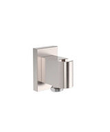 Columna de ducha con base rectangular de latón y acabado acero para teleducha y flexo Shower TRES
