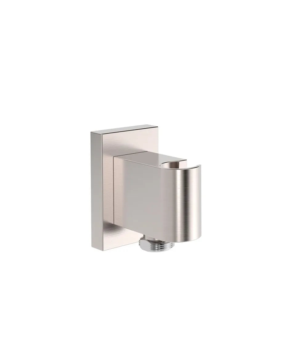 Columna de ducha con base rectangular de latón y acabado acero para teleducha y flexo Shower TRES 0