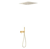 Columna de ducha con grifo monomando de latón acabado oro mate TRES